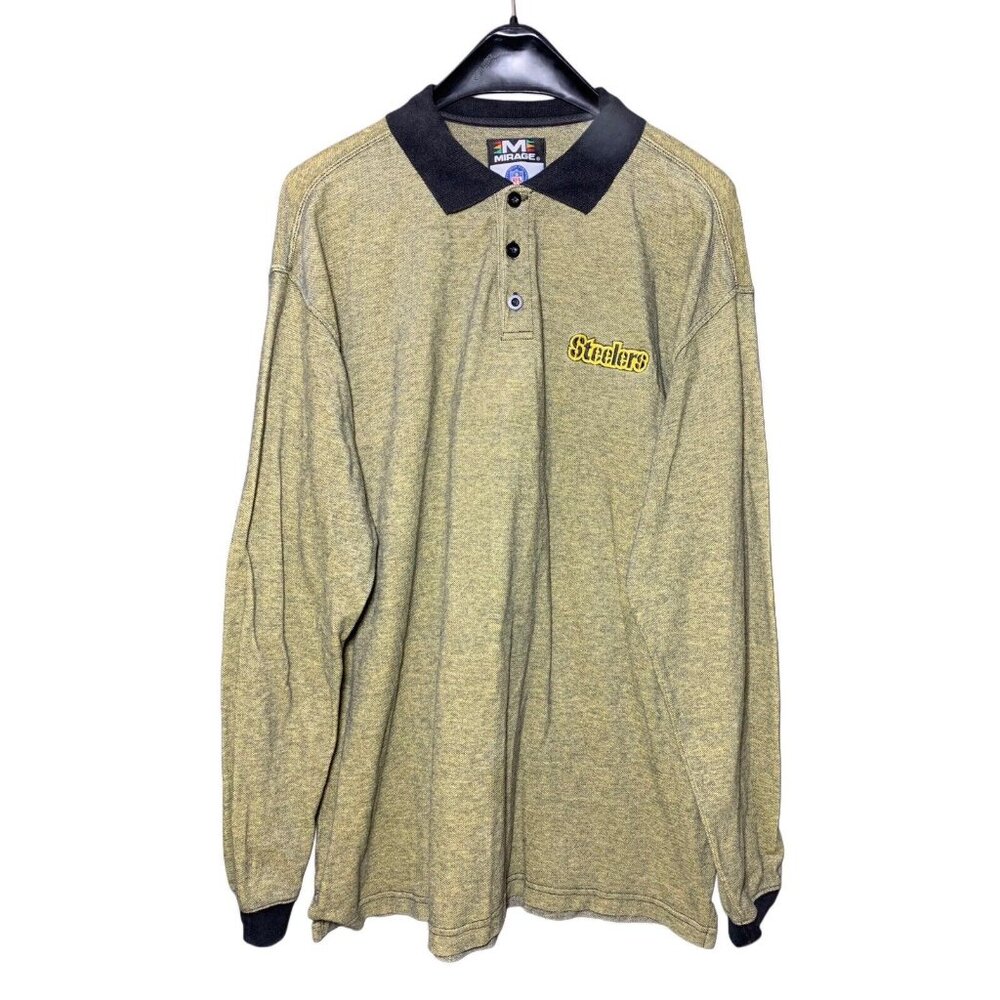 Pittsburgh Steelers Men's Antigua Olive Green Tall Polo Shirt Size XL